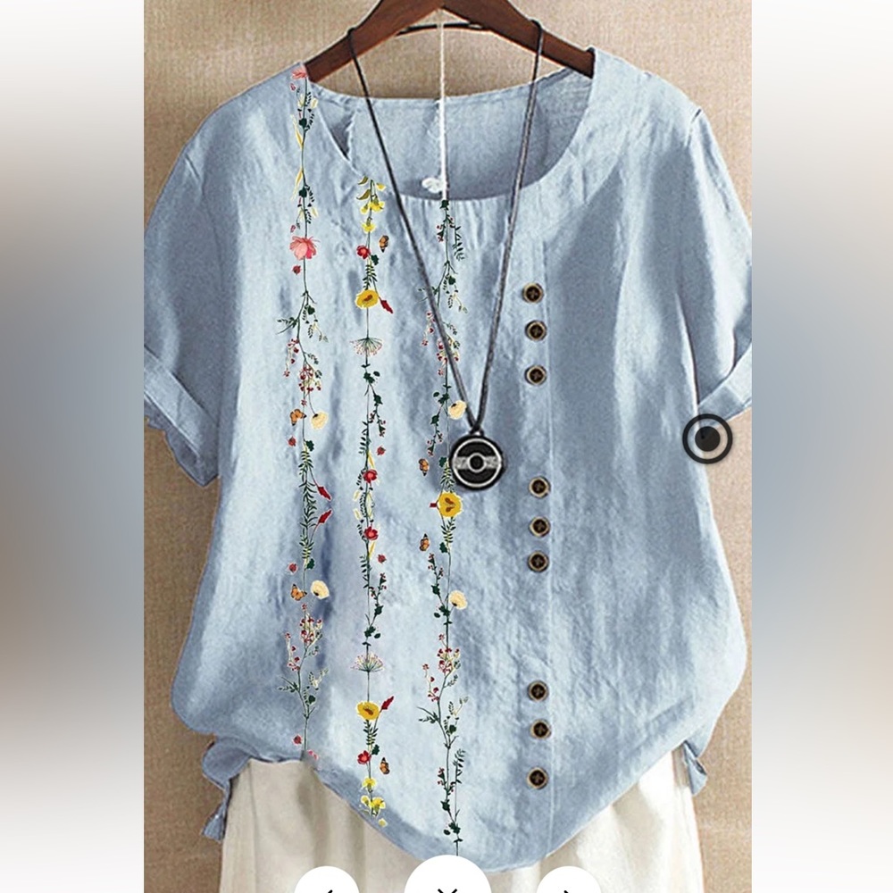 Flycurvy Embroidered Top 4XL ( P2P 27”) doesn’t have Strach